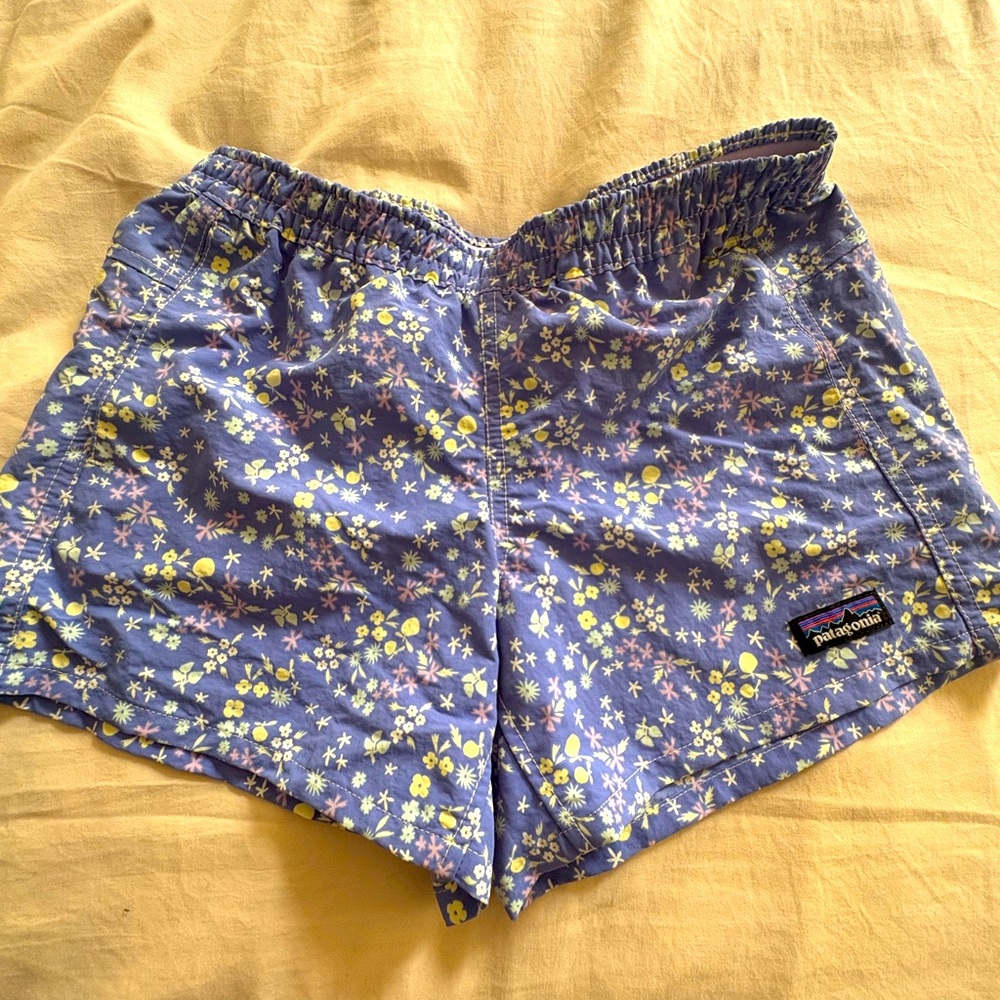 Patagonia Kids Blue Floral Shorts